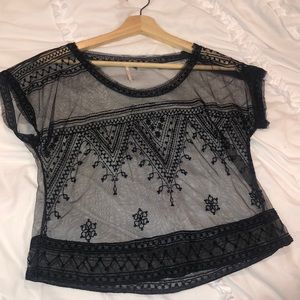 Free People Sheer Lace Top